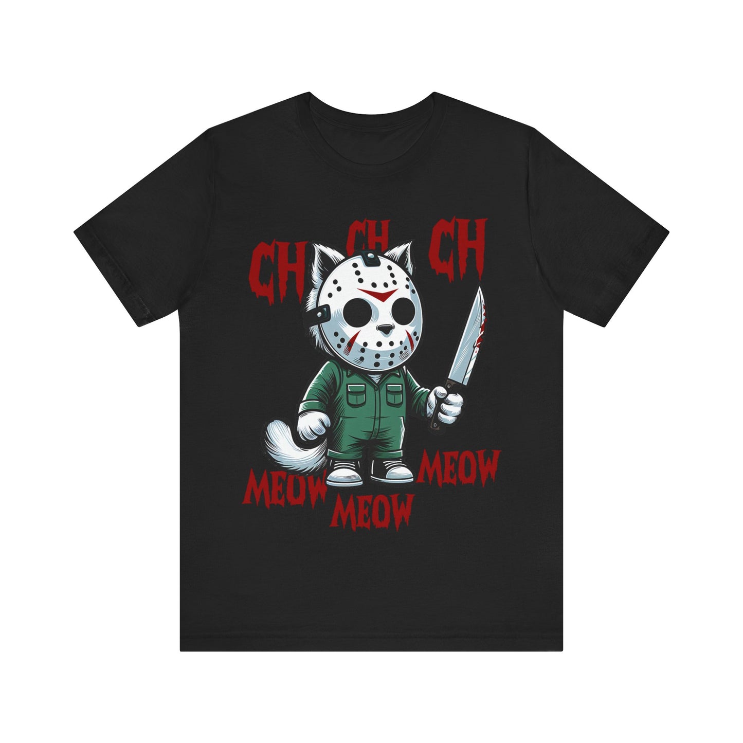 Spooky Horror Thriller Cat Unisex Jersey Short Sleeve Tee - Awfullynerdy.co