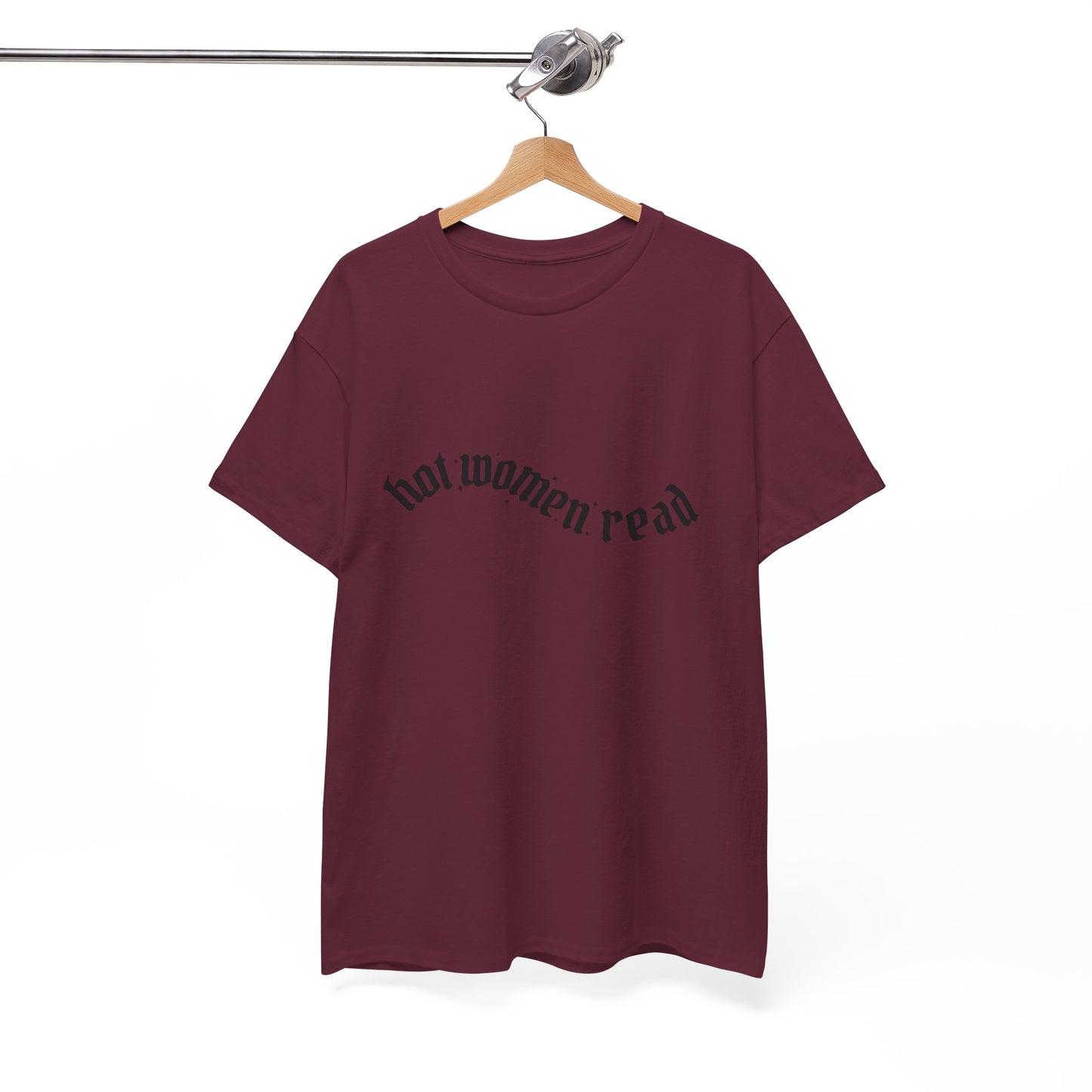 Women Read Tee — "Hot Women Read" Minimalist Graphic T-Shirt