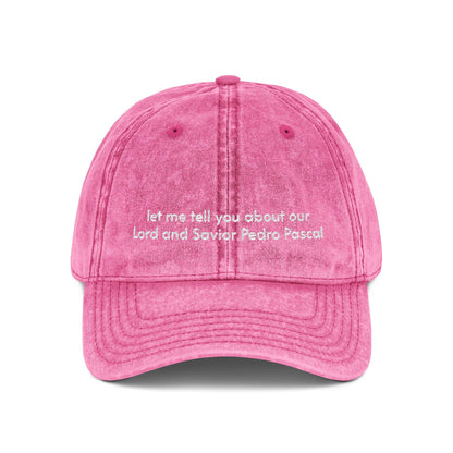 Embroidered Vintage Cap - Pedro Pascal Hat, Retro Dad Hat, Embroidery Baseball Cap, Vintage Style Headwear, Classic Actor Inspired