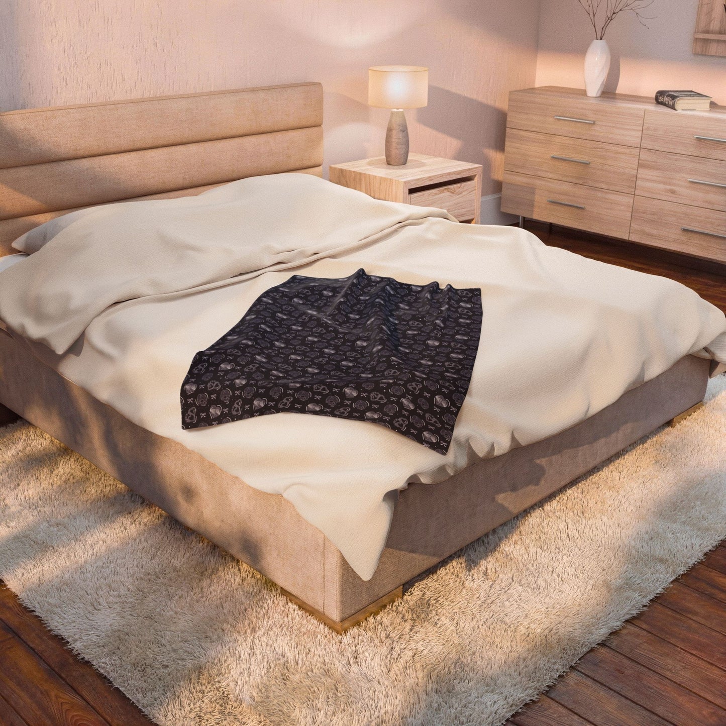 Dark Romance Inspired Velveteen Plush Blanket