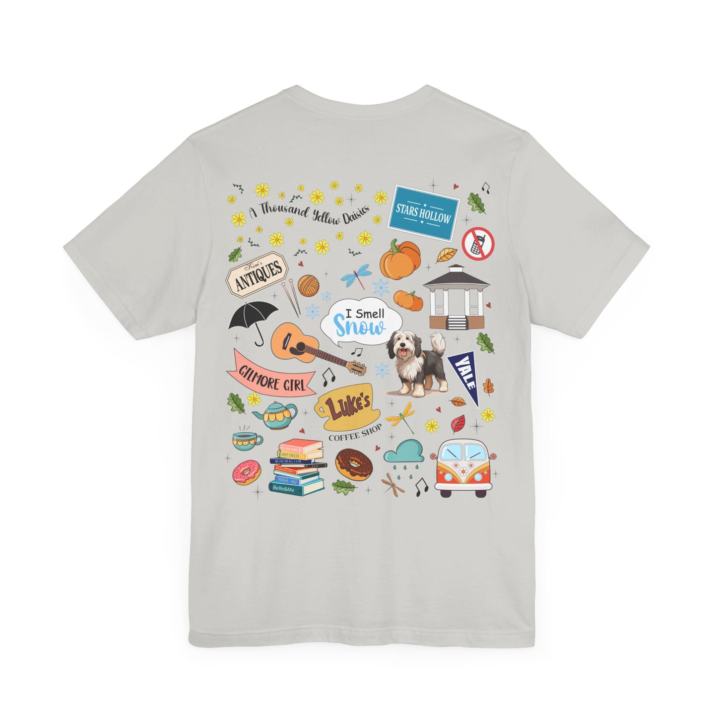 Gilmore Girls Stars Hollow Collage Dual - Sided Jersey Short Sleeve Tee - Awfullynerdy.co