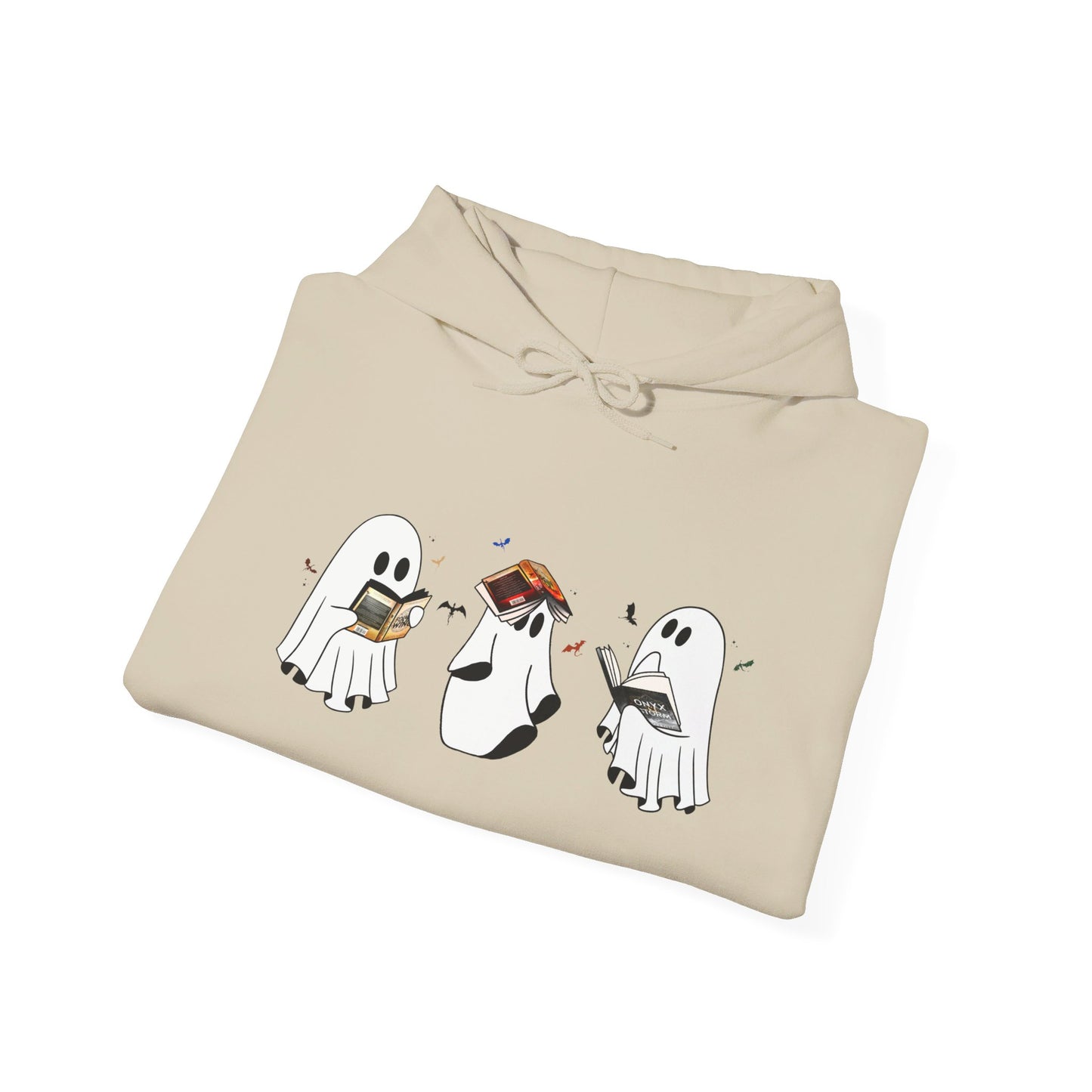 Fourth Wing Reading Ghosts Heavy Blend™ Hooded Sweatshirt - Awfullynerdy.co