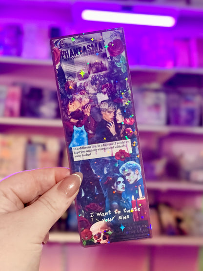 Phantasma Inspired Collage Cardstock Bookmark - Sparkle Finish