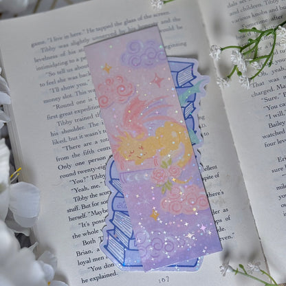 Pastel Book Dragon Bookmark - Star Sparkle Finish