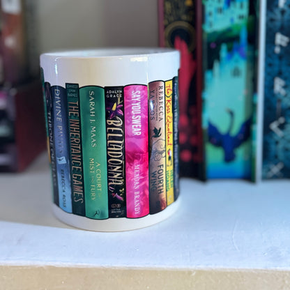 Custom Book Spine Mug - Customize with up to 15 Books