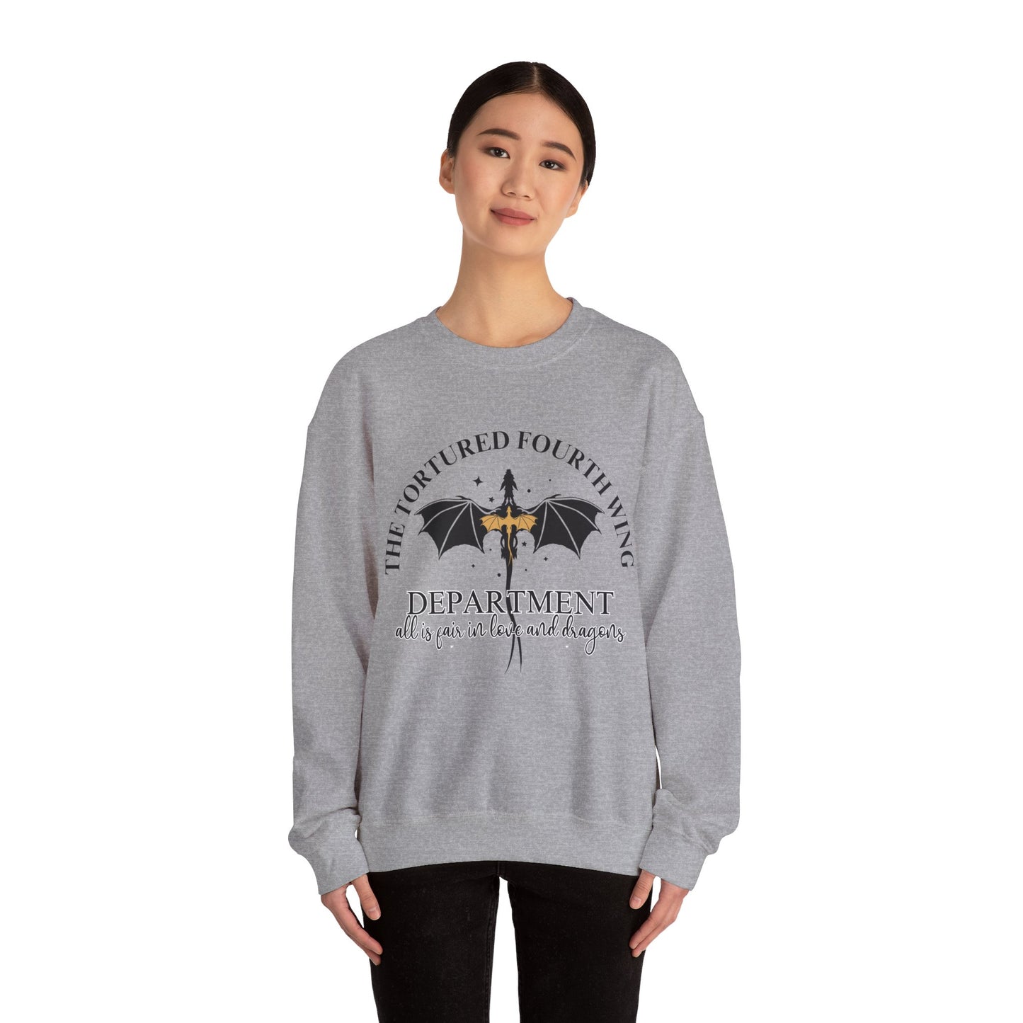 The Tortured Fourth Wing Department Unisex Heavy Blend™ Crewneck Sweatshirt