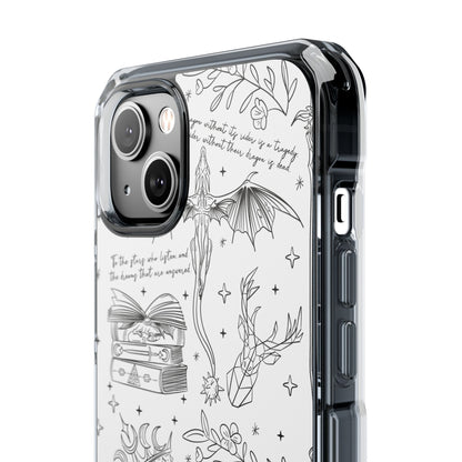 Magnetic Clear Impact Phone Case - Romantasy - Awfullynerdy.co