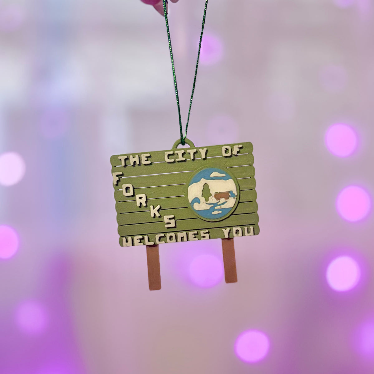 3D Printed Forks Sign Ornament