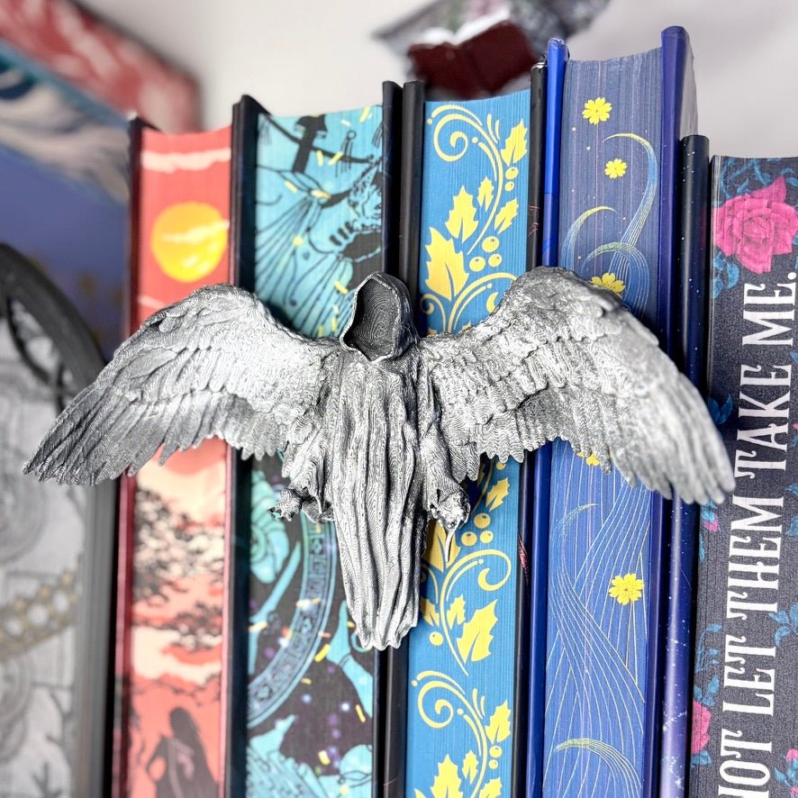 3d Printed Angel of Death Book Spine Hugger Bookshelf Decor - Awfullynerdy.co