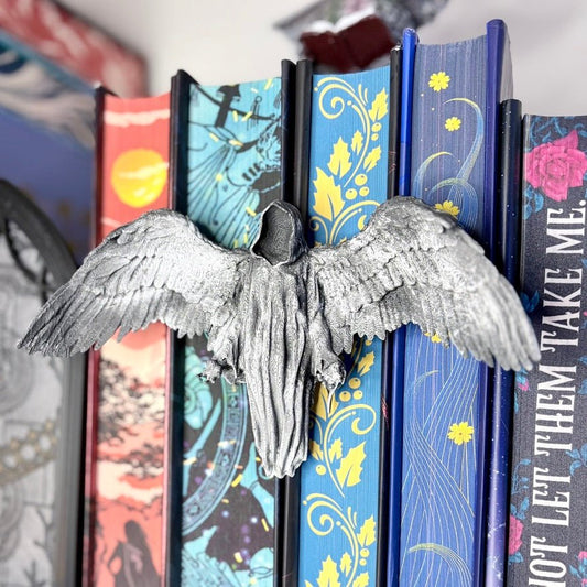 3d Printed Angel of Death Book Spine Hugger Bookshelf Decor - Awfullynerdy.co