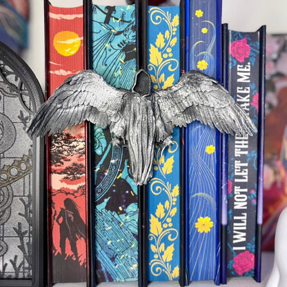 3d Printed Angel of Death Book Spine Hugger Bookshelf Decor - Awfullynerdy.co