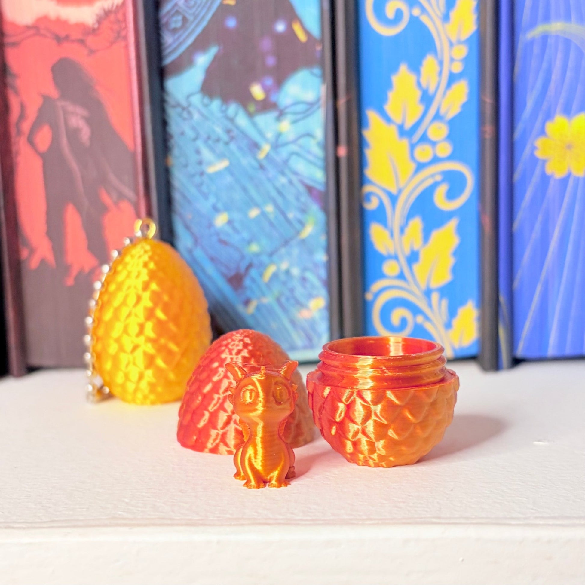 3D Printed Baby Dragon in an Egg Keychain - Awfullynerdy.co
