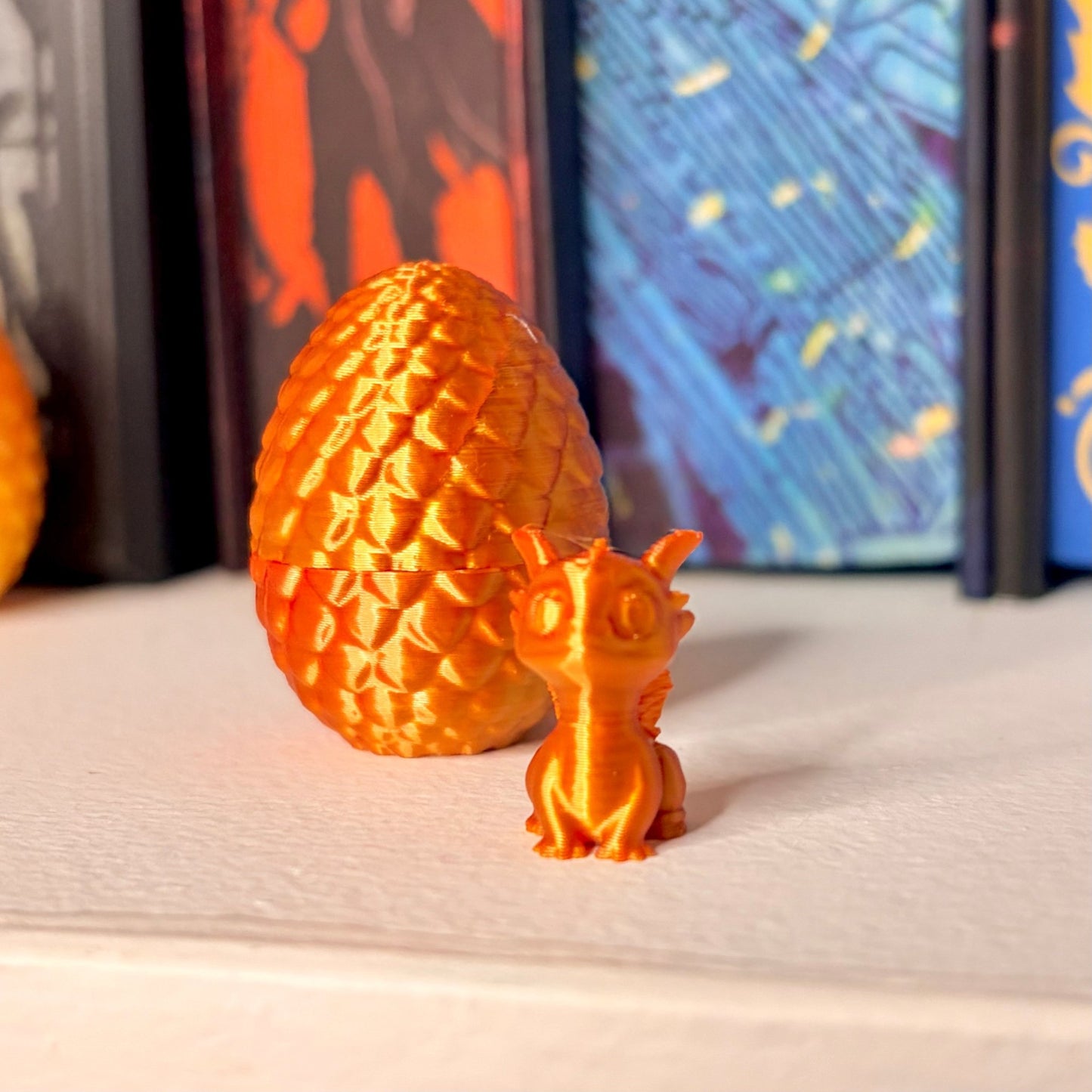 3D Printed Baby Dragon in an Egg Keychain - Awfullynerdy.co