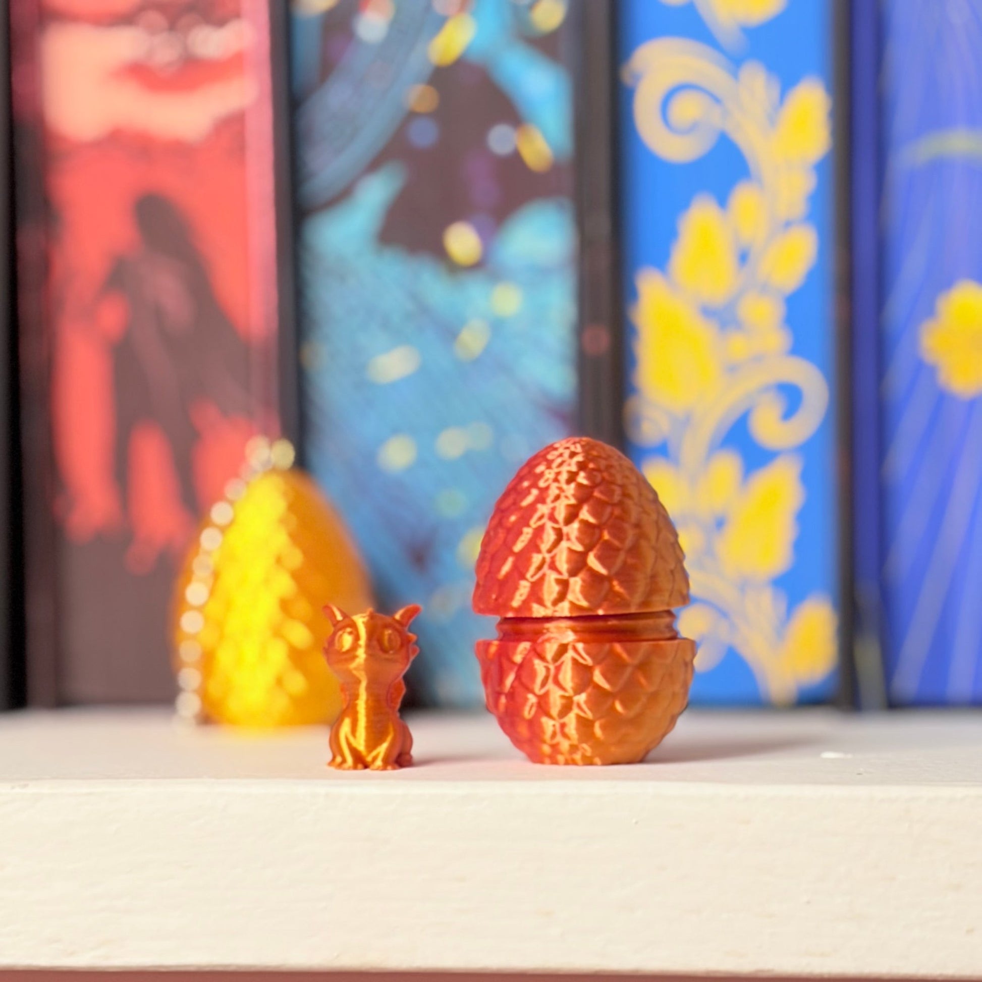 3D Printed Baby Dragon in an Egg Keychain - Awfullynerdy.co