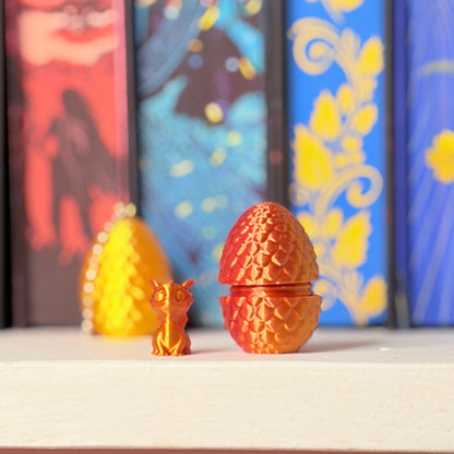 3D Printed Baby Dragon in an Egg Keychain - Awfullynerdy.co