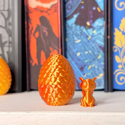 3D Printed Baby Dragon in an Egg Keychain - Awfullynerdy.co