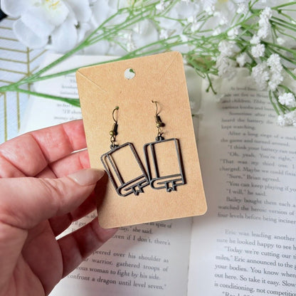 3D Printed Black Books Earrings - Awfullynerdy.co