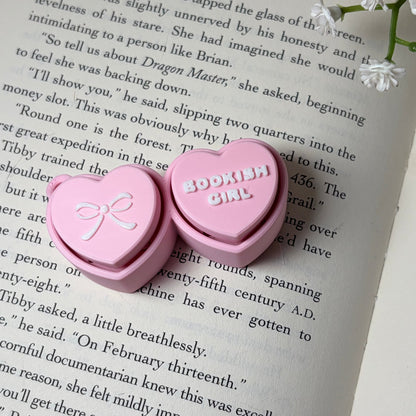 3d Printed Bookish Conversation Hearts Fidget Clicker - Multiple Options - Awfullynerdy.co