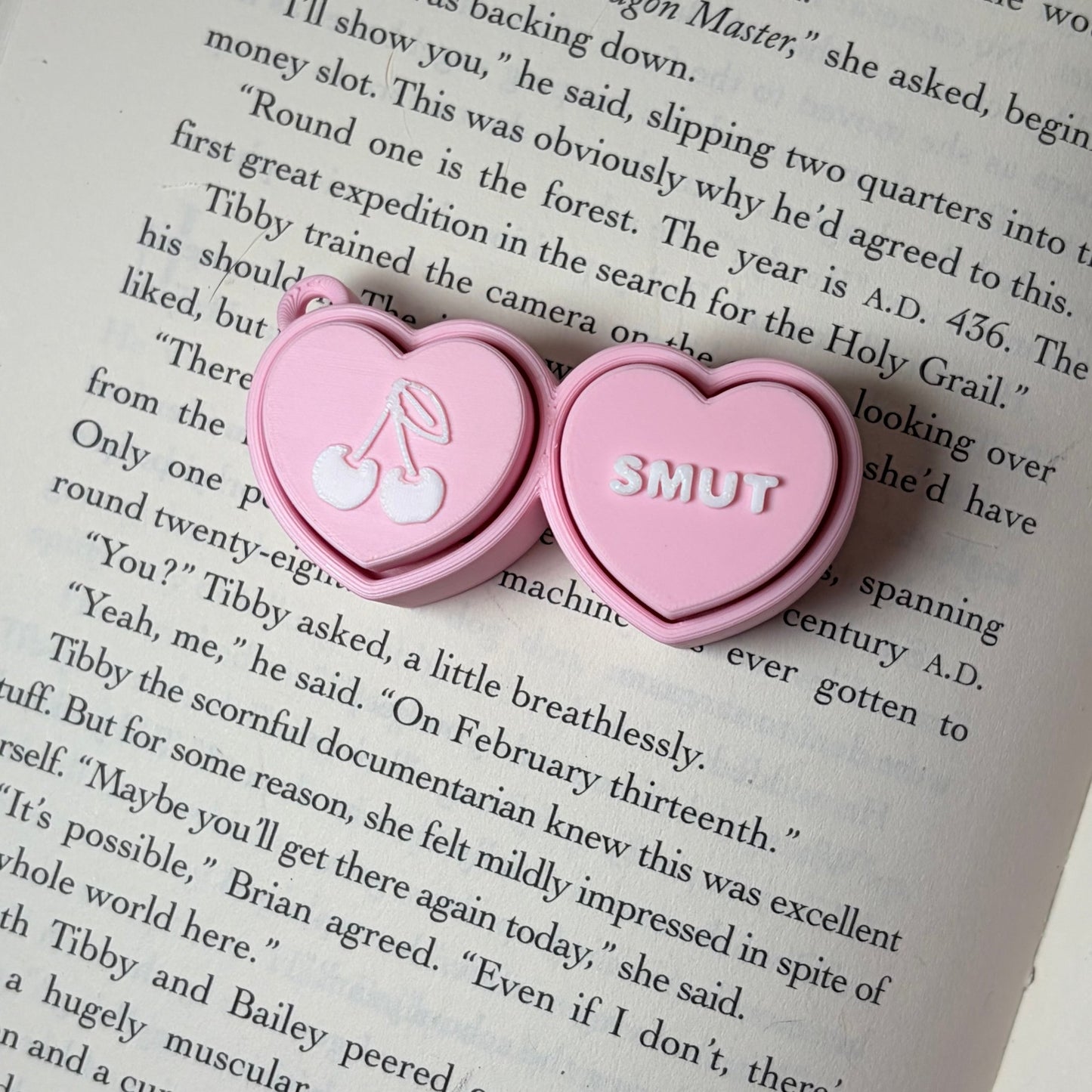 3d Printed Bookish Conversation Hearts Fidget Clicker - Multiple Options - Awfullynerdy.co