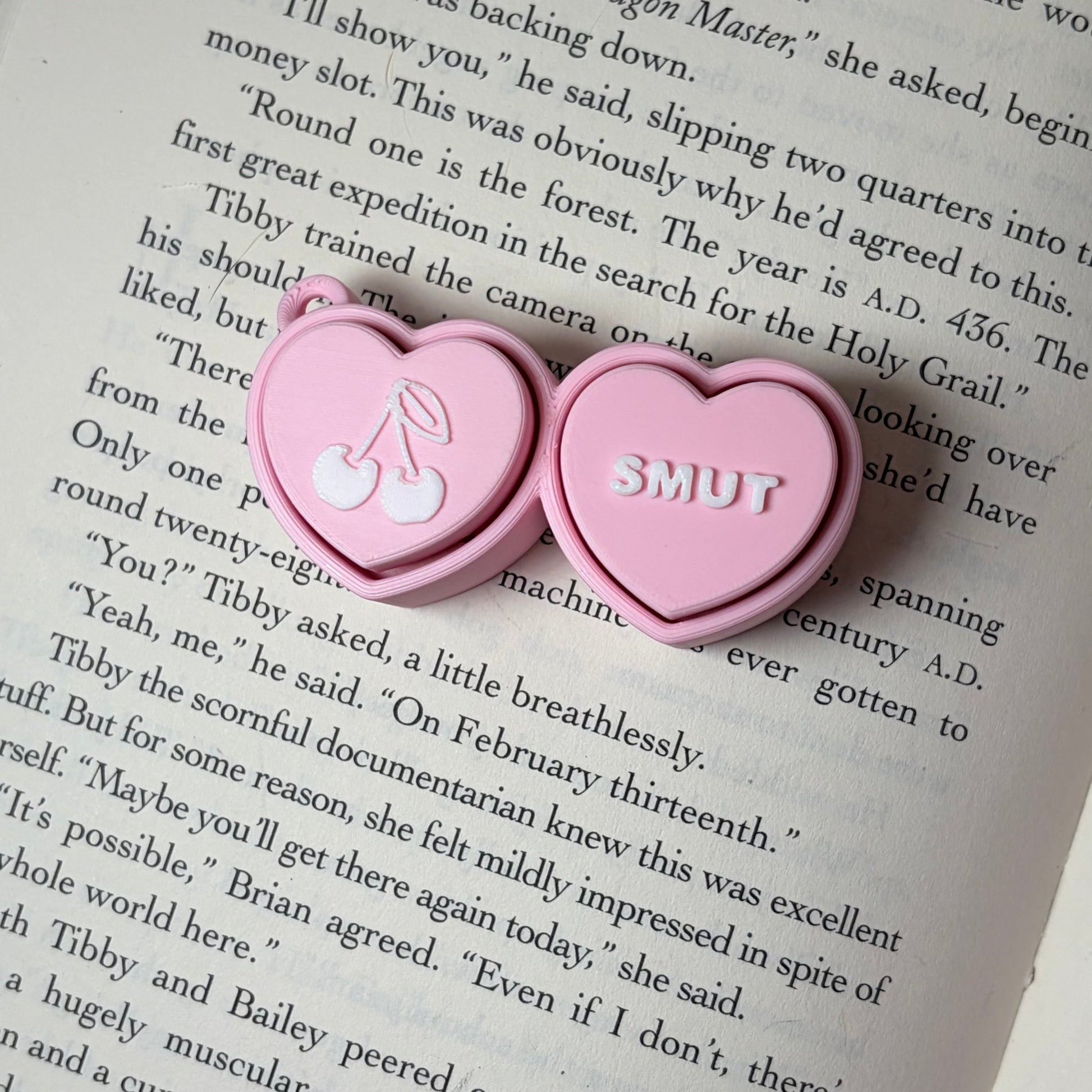 3d Printed Bookish Conversation Hearts Fidget Clicker - Multiple Options - Awfullynerdy.co