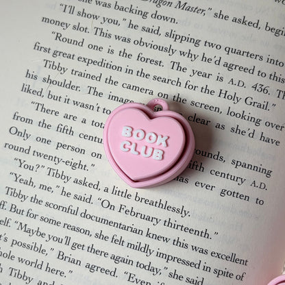 3d Printed Bookish Conversation Hearts Fidget Clicker - Multiple Options - Awfullynerdy.co