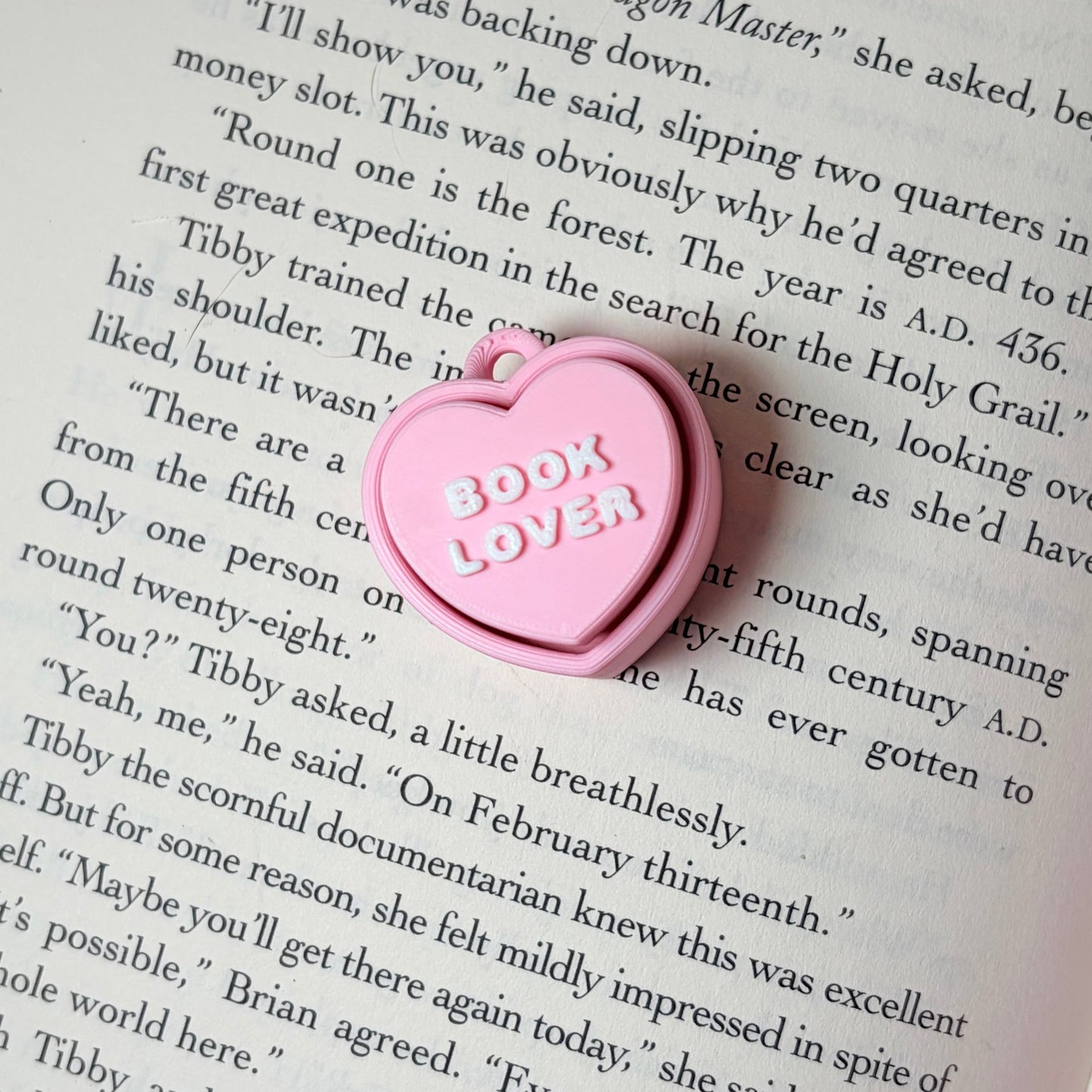 3d Printed Bookish Conversation Hearts Fidget Clicker - Multiple Options - Awfullynerdy.co
