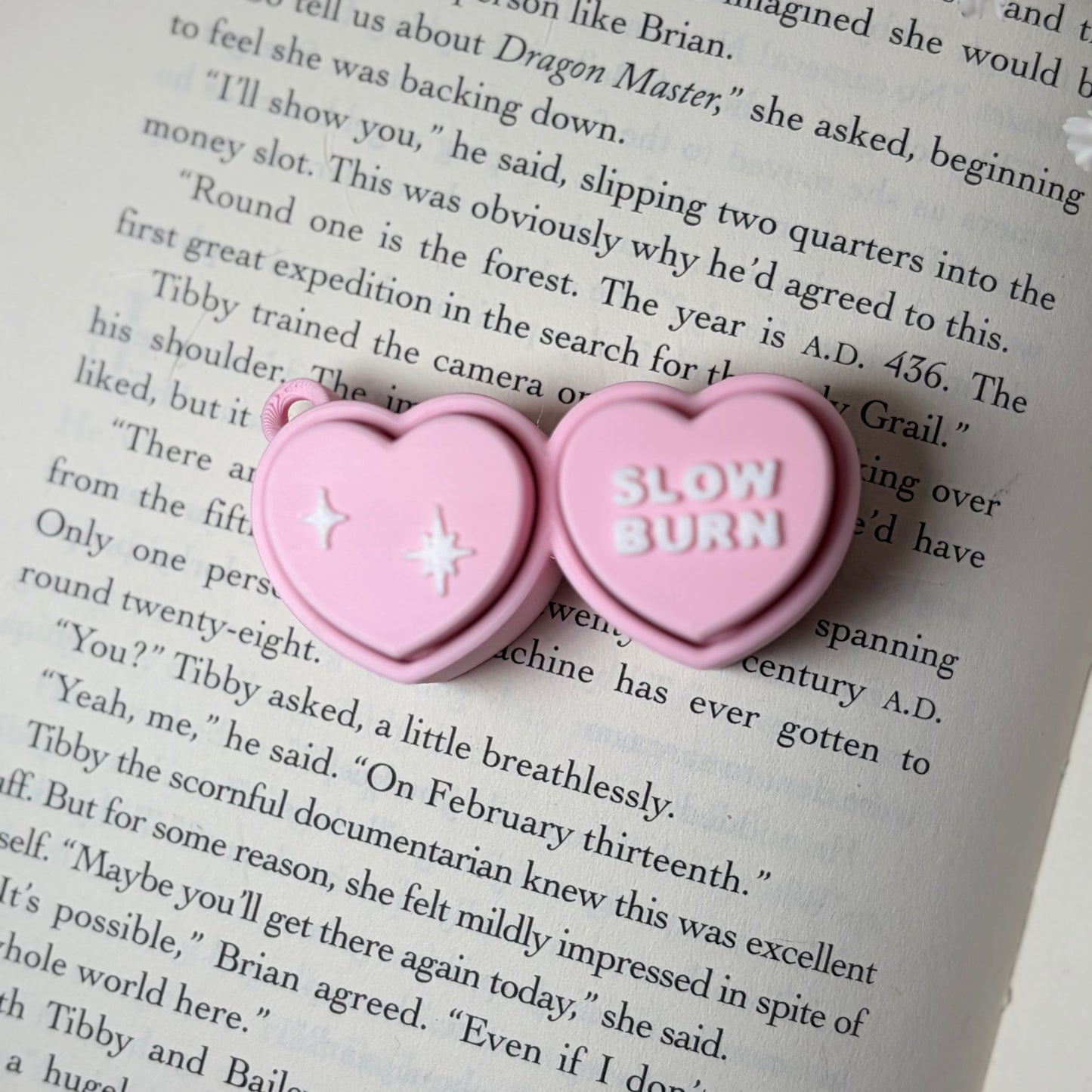 3d Printed Bookish Conversation Hearts Fidget Clicker - Multiple Options - Awfullynerdy.co
