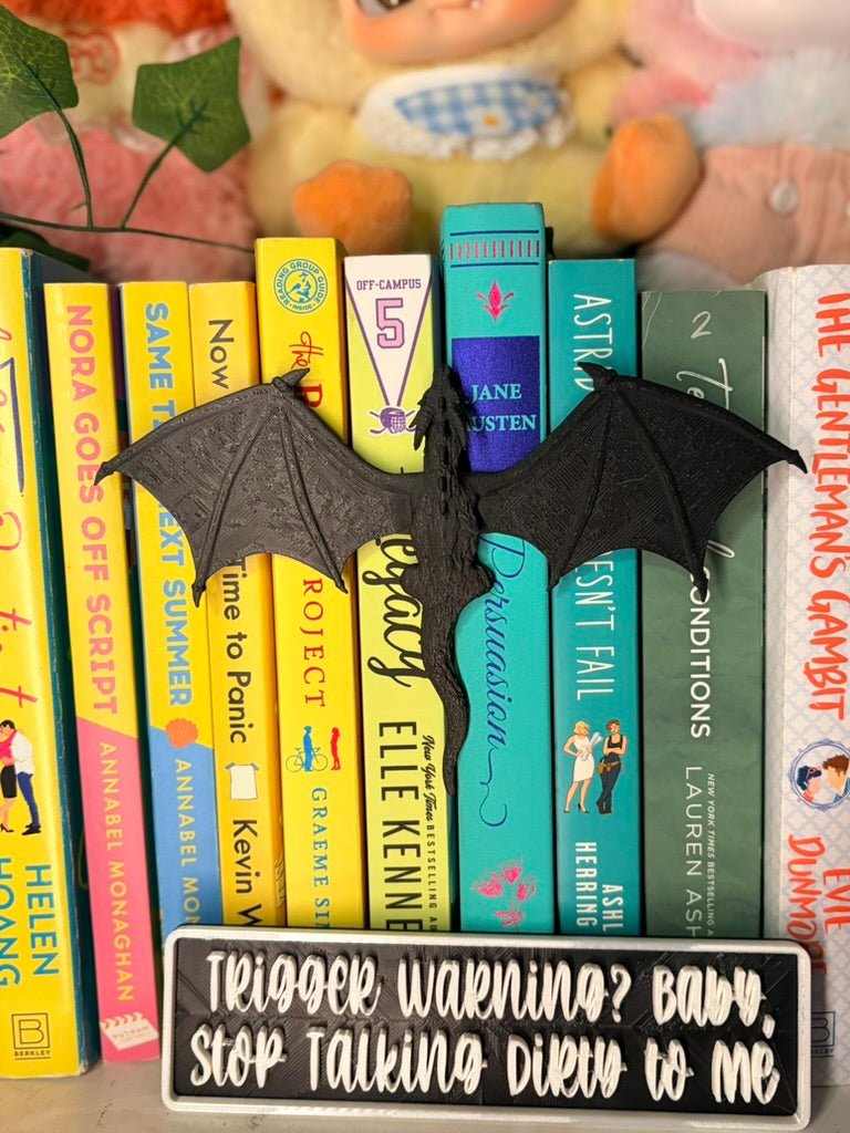 3d Printed Dragon Book Spine Hugger Bookshelf Decor - Awfullynerdy.co