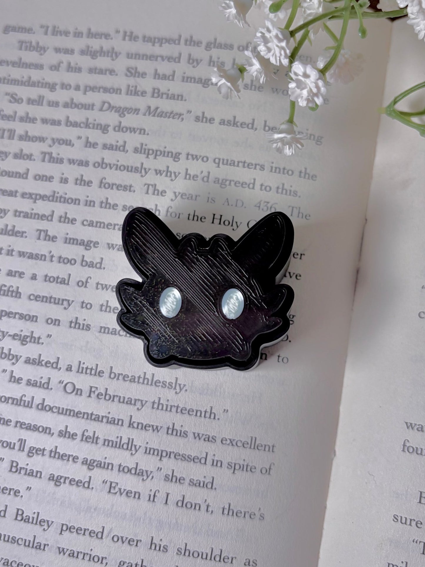 3d Printed Dragon Green Eyes Sparkle Fidget Clicker - Awfullynerdy.co