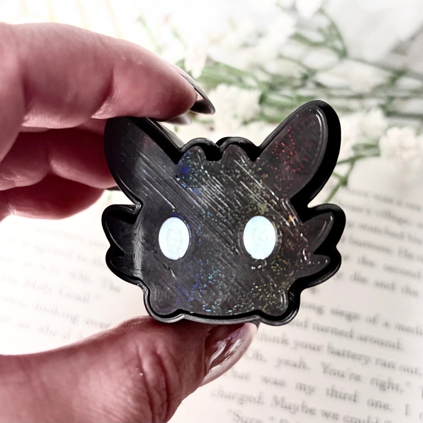3d Printed Dragon Green Eyes Sparkle Fidget Clicker - Awfullynerdy.co