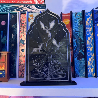 3d Printed Fourth Wing Inspired Sign with Stand - Awfullynerdy.co