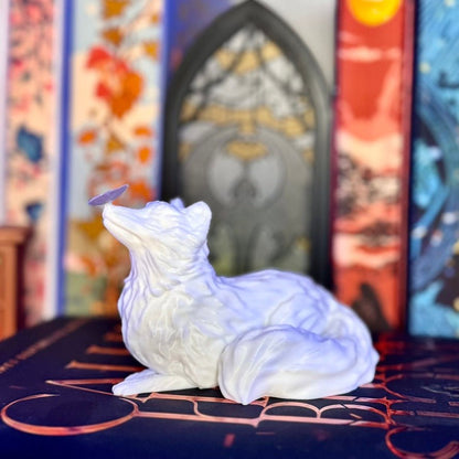 3d Printed Fox with Butterfly Bookshelf Decor - Awfullynerdy.co