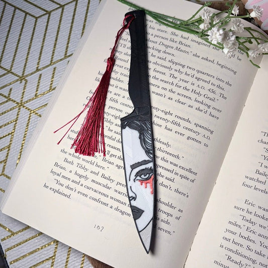 3d Printed Girl on Knife Bookmark - Awfullynerdy.co