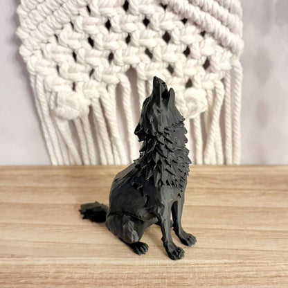 3d Printed Howling Wolf Decor - Awfullynerdy.co