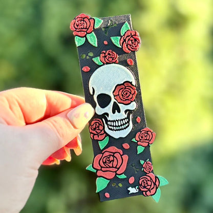 3d Printed Little Mouse Skull and Rose Bookmark - Awfullynerdy.co