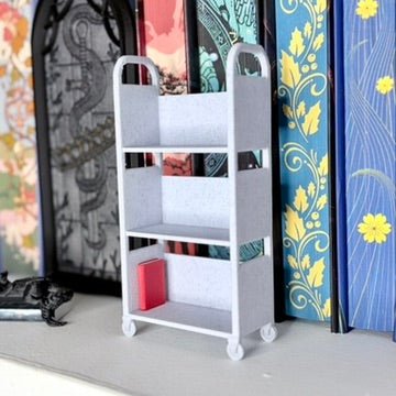 3D Printed Mini TBR Cart | Book Lover Shelf Decor | Tiny Book Cart | Reading Tracker Decor | Bookish Gift - Awfullynerdy.co
