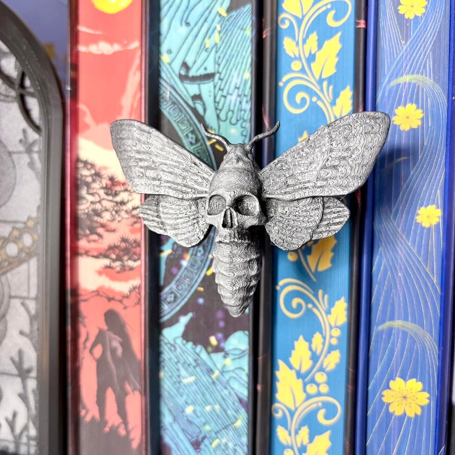 3d Printed Moth Book Spine Hugger Bookshelf Decor - Awfullynerdy.co