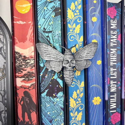 3d Printed Moth Book Spine Hugger Bookshelf Decor - Awfullynerdy.co