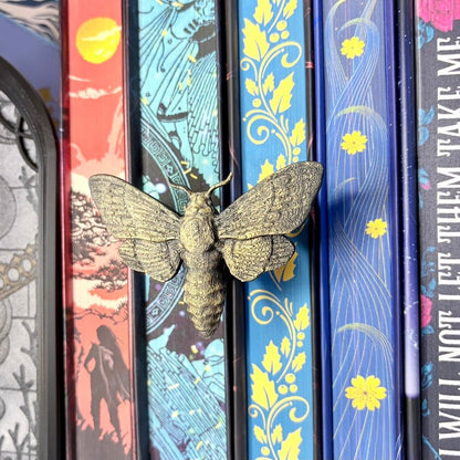 3d Printed Moth Book Spine Hugger Bookshelf Decor - Awfullynerdy.co