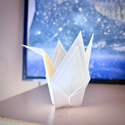3D Printed Paper Crane Bookshelf Decor - Awfullynerdy.co