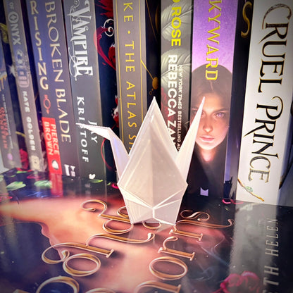 3D Printed Paper Crane Bookshelf Decor - Awfullynerdy.co