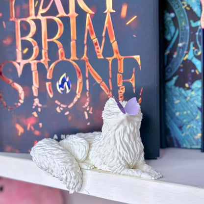 3d Printed Perchling Fox with Butterfly Bookshelf Decor - Awfullynerdy.co