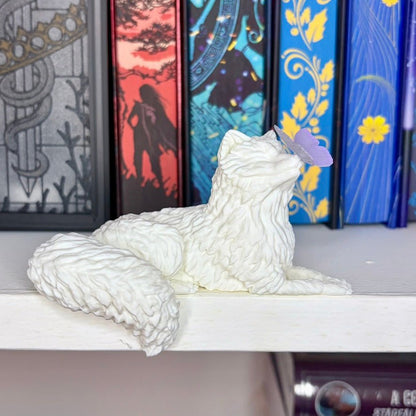3d Printed Perchling Fox with Butterfly Bookshelf Decor - Awfullynerdy.co