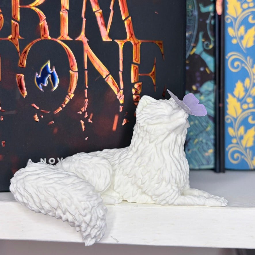3d Printed Perchling Fox with Butterfly Bookshelf Decor - Awfullynerdy.co