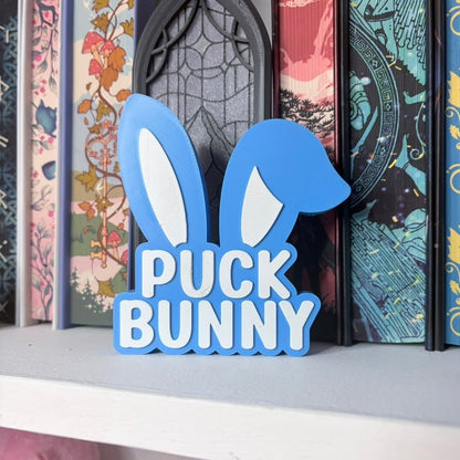 3d Printed Puck Bunny Shelf Sign - Awfullynerdy.co