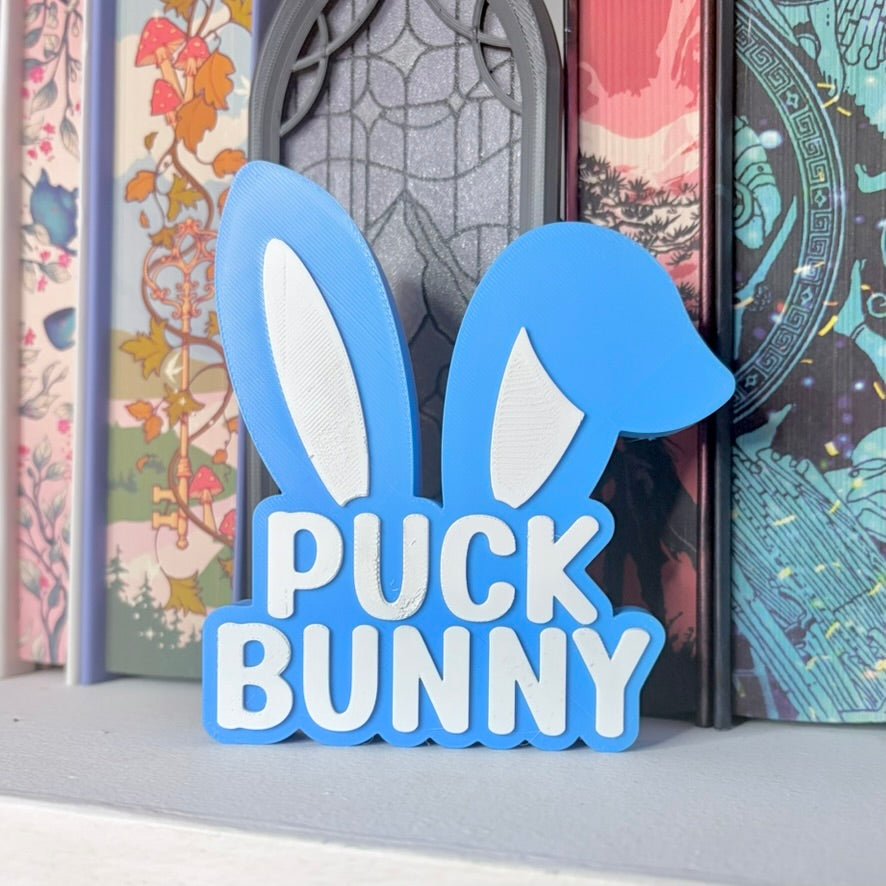 3d Printed Puck Bunny Shelf Sign - Awfullynerdy.co