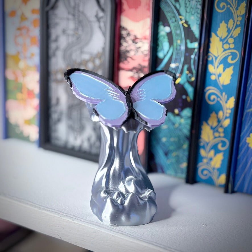 3d Printed Quicksilver Butterfly Bookshelf Decor - Awfullynerdy.co