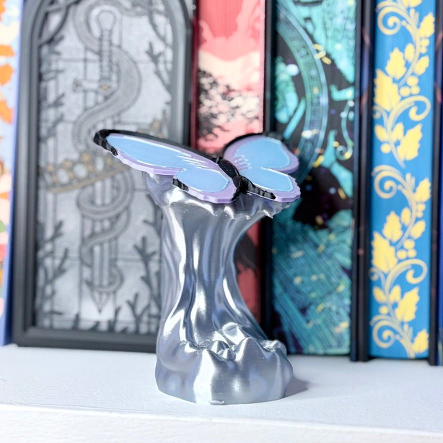 3d Printed Quicksilver Butterfly Bookshelf Decor - Awfullynerdy.co