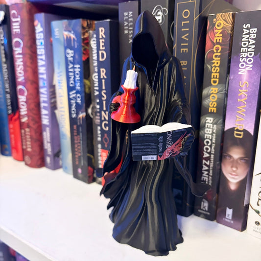 3D Printed Reaper Reading a Book – Customizable Bookish Decor - Awfullynerdy.co
