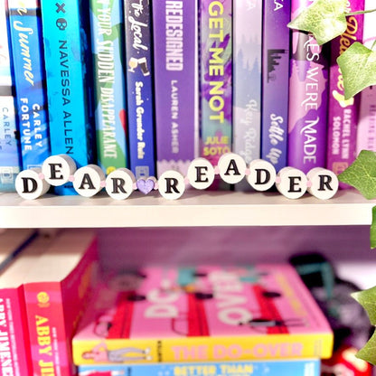 3d Printed Shelf Friendship Bracelet Sign - "Dear Reader" - Awfullynerdy.co